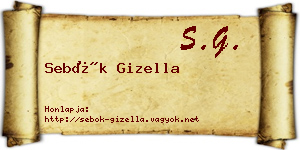 Sebők Gizella névjegykártya